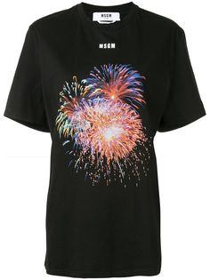 MSGM футболка оверсайз с принтом