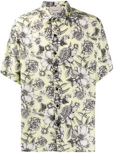 Laneus short-sleeved floral print shirt