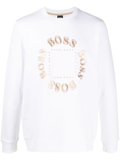 Boss Hugo Boss многослойная толстовка с логотипом металлик