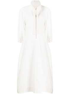 Jil Sander half-zip poplin midi dress