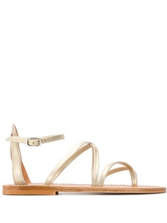K. Jacques metallic strappy sandals