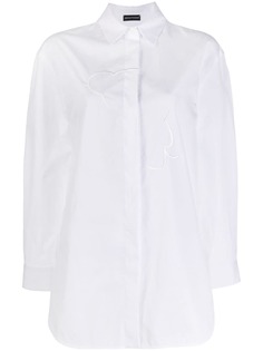 Emporio Armani рубашка с длинными рукавами и вышивкой