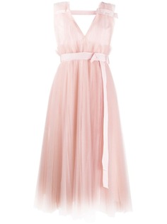 Dice Kayek pleated V-neck dress