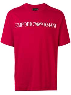 Emporio Armani футболка с вышитым логотипом