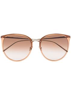 Linda Farrow Kings Tobacco round sunglasses