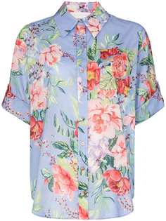 Zimmermann ZIM JULIETTE CLR BTTN DWN S/S SHIRT GRN