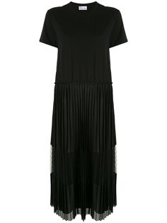 RedValentino платье-футболка с плиссировкой