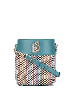 LIU JO logo-plaque braided shoulder bag