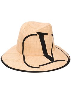 Valentino шляпа с вышитым логотипом VLogo