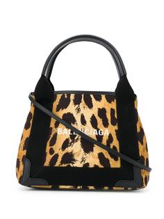 Balenciaga сумка-тоут XS Cabas с леопардовым принтом