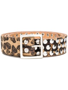 Golden Goose studded leopard print belt