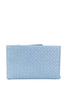 Bottega Veneta клатч на молнии с плетением Intrecciato