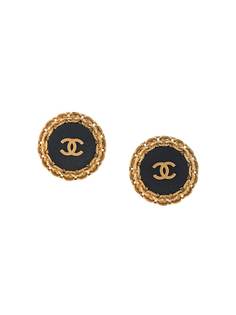 Chanel Pre-Owned круглые серьги Jumbo с логотипом СС 1993-го года