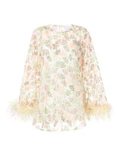 Alice McCall платье с перьями и цветочным принтом