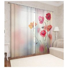 Фотошторы Сирень Маковый цвет