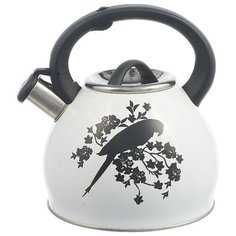 HITT Чайник со свистком Magic Попугай 3 л белый