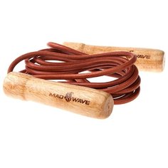 Скакалка MAD WAVE Wooden Skip Rope коричневый 270 см