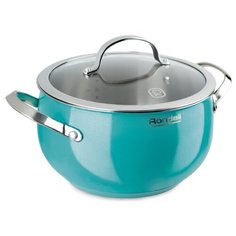 Кастрюля Rondell Turquoise 3,8 л, голубой