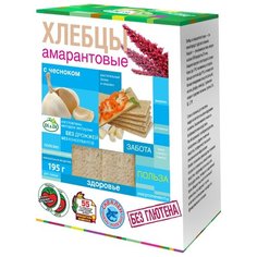 Хлебцы амарантовые Di & Di с чесноком (коробка) 195 г