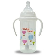 Baby Land Бутылочка с антиколиковой системой с ручками, 150 мл (арт. 360) с рождения, белый