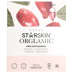 STARSKIN Orglamic маска тканевая для лица 2-этапная Розовый Кактус, 25 г