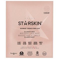 STARSKIN Маска тканевая с розовой французской глиной очищающая, 16 г