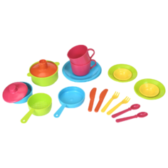 Набор посуды Росигрушка Каша у Маши 9423 красный/зеленый/голубой