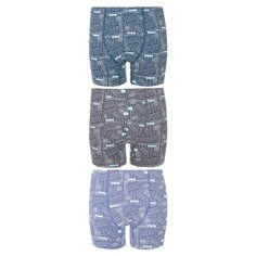 Трусы BAYKAR 3 шт., размер 158/164, голубой/серый/синий