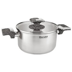 Кастрюля Rondell Marmara 5,1 л, стальной/серый