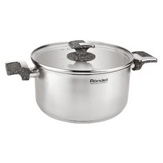 Кастрюля Rondell Marmara 2,9 л, стальной/серый