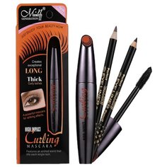 Menow Набор для макияжа: тушь для ресниц Curling Mascara и 2 карандаша для бровей