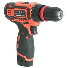 Аккумуляторная дрель-шуруповерт КАЛИБР ДА-12-2 20 Н·м оранжевый/черный