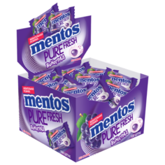 Жевательная резинка MENTOS Pure Fresh Виноград без сахара в коробке 100 шт