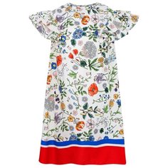 Платье GUCCI размер 104, кремовый/цветочный принт
