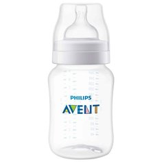 Philips AVENT Бутылочка полипропиленовая Classic+ SCF563/17, 260 мл с 1 мес., бесцветный