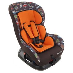 Автокресло группа 0/1 (до 18 кг) BamBola Bambino, коричневый/оранжевый/путешествие
