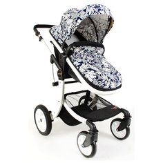 Коляска-трансформер Farfello Aimile 608-01-C blue fol, цвет шасси: белый