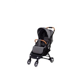 Прогулочная коляска Yoya Plus 3 (сумка-чехол, подстак., бампер, накидка на ножки, корзина д/пок, кож. чехол на ручку) Dark Gray/черная рама, цвет шасси: черный