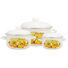 Набор кастрюль Лысьвенский завод эмалированной посуды С-124АП2/4 6 пр. италия