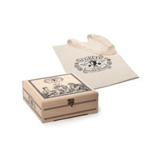 Чай Сугревъ ассорти подарочный набор в деревянной шкатулке с холщовой сумкой, 225 г