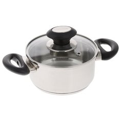 Кастрюля Tescoma Presto 14 см 1 л, стальной/черный