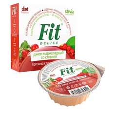 Джем Fit Delice Брусника, клюква, лимонник со стевией, контейнер 100 г