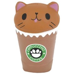 Игрушка-мялка Dolemikki Кошечки в стакане кофе WJ0073 коричневый