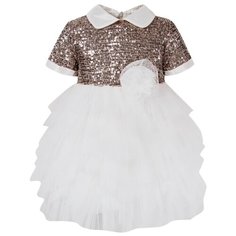 Платье Aletta размер 80, белый/серебряный