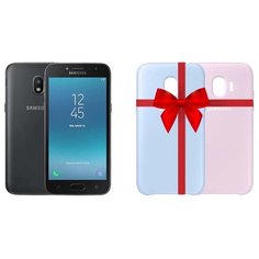 Смартфон Samsung Galaxy J2 (2018) + 2 чехла черный