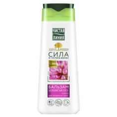 Чистая линия бальзам-ополаскиватель Шелковистый блеск для окрашенных волос Клевер, 230 мл