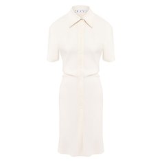 Платье из смеси льна и вискозы Off-White