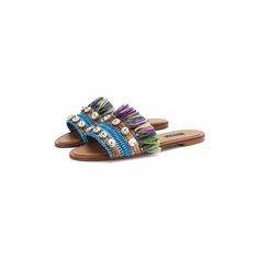 Комбинированные шлепанцы Bianca Dolce & Gabbana