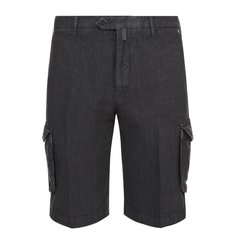 Льняные шорты с накладными карманами Kiton