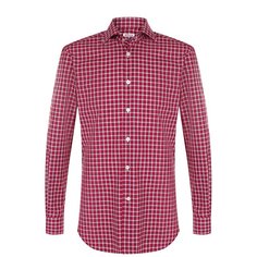 Хлопковая рубашка в клетку Kiton